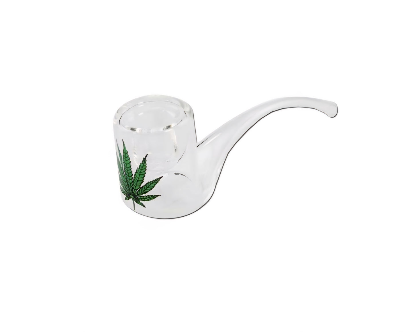 Black Leaf – Glass Pipe (Kinked) – L 105mm