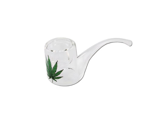 Black Leaf – Glass Pipe (Kinked) – L 105mm